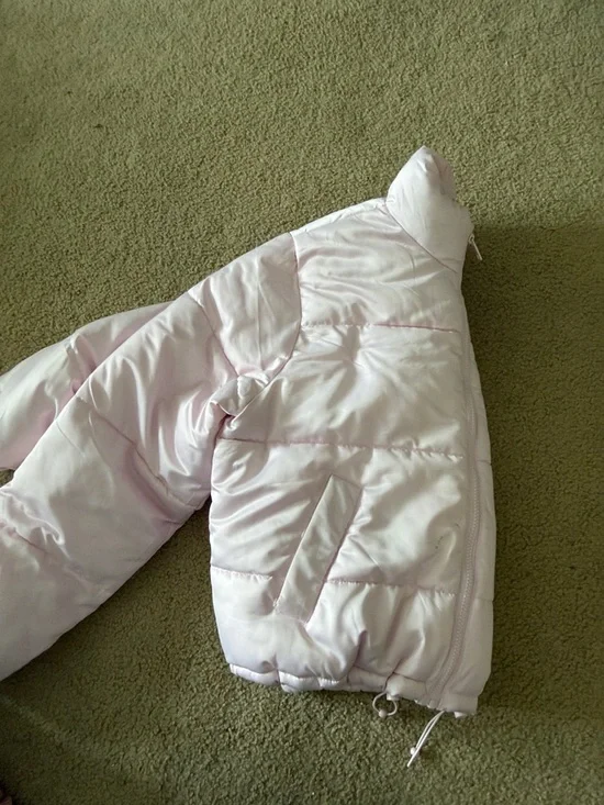 Juniors Light Pink Puffer Jacket - Picture 4 of 4